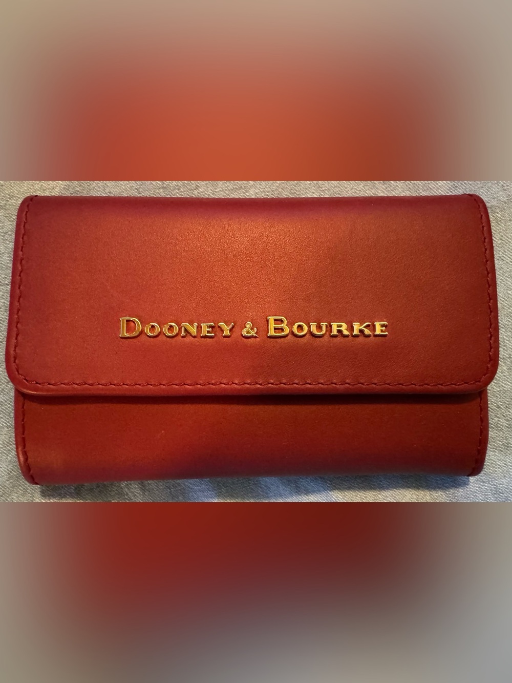New With Tags Dooney & Bourke City Flap Wallet with Gold-Tone Logo & Hardware